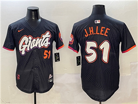 San Francisco Giants #51 Jung Hoo Lee Black 2025 City Connect Limited Jersey