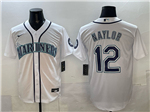 Seattle Mariners #12 Josh Naylor White Limited Jersey