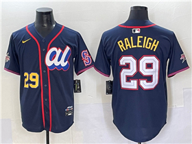 American League #29 Cal Raleigh Navy 2025 MLB All-Star Edition Limited Jersey