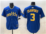 Seattle Mariners #3  J.P. Crawford Royal City Connect Limited Jersey
