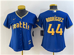 Seattle Mariners #44 Julio Rodríguez Women's Royal 2023 City Connect Jersey