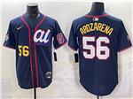 American League #56 Randy Arozarena Navy 2025 MLB All-Star Edition Limited Jersey