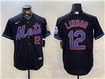 New York Mets #12 Francisco Lindor Black Limited Jersey