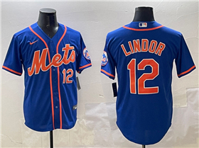 New York Mets #12 Francisco Lindor Royal Blue Limited Jersey