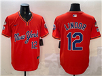 New York Mets #12 Francisco Lindor Orange 2025 Spring Training Limited Jersey