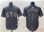 New York Mets #20 Pete Alonso Graphite 2024 City Connect Limited Jersey