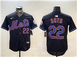 New York Mets #22 Juan Soto Black Limited Jersey