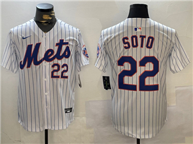 New York Mets #22 Juan Soto Home White Limited Jersey