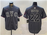 New York Mets #22 Juan Soto Graphite 2024 City Connect Limited Jersey