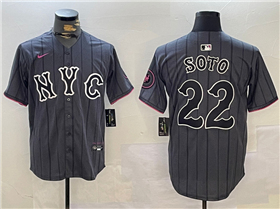 New York Mets #22 Juan Soto Graphite 2024 City Connect Limited Jersey