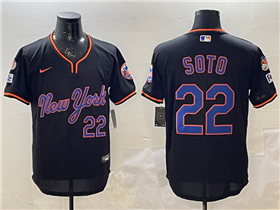 New York Mets #22 Juan Soto Black 2025 Spring Training Limited Jersey
