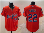 New York Mets #22 Juan Soto Orange 2025 Spring Training Limited Jersey