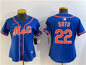 New York Mets #22 Juan Soto Women's Royal Blue Limited Jersey