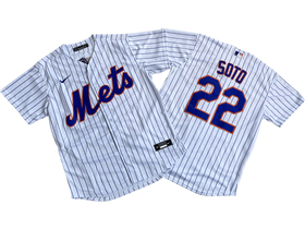 New York Mets #22 Juan Soto Youth Home White Jersey