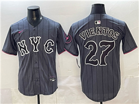 New York Mets #27 Mark Vientos Graphite 2024 City Connect Limited Jersey