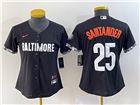 Baltimore Orioles #25 Anthony Santander Women's Black 2023 City Connect Jersey