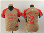 American League #2 Gunnar Henderson Youth Cream 2024 MLB All-Star Game Limited Jersey