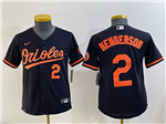 Baltimore Orioles #2 Gunnar Henderson Youth Black Limited Jersey