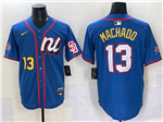 National League #13 Manny Machado Blue 2025 MLB All-Star Edition Limited Jersey