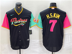 San Diego Padres #7 Ha-Seong Kim Black 2022 City Connect Jersey