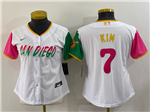 San Diego Padres #7 Ha-Seong Kim Women's White 2022 City Connect Jersey