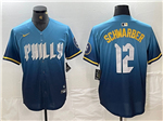 Philadelphia Phillies #12 Kyle Schwarber Blue 2024 City Connect Limited Jersey