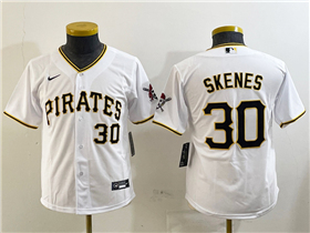 Pittsburgh Pirates #30 Paul Skenes Youth White Limited Jersey