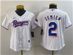 Texas Rangers #2 Marcus Semien Women's White Cool Base Jersey