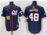American League #48 Jacob deGrom Navy 2025 MLB All-Star Edition Limited Jersey