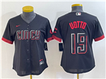 Cincinnati Reds #19 Joey Votto Women's Black 2023 City Connect Jersey