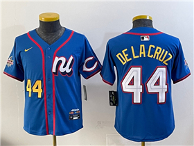 Cincinnati Reds #44 Elly De La Cruz Youth Blue 2025 MLB All-Star Limited Jersey