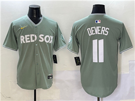 Boston Red Sox #11 Rafael Devers Green 2025 City Connect Limited Jersey