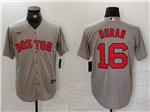 Boston Red Sox #16 Jarren Duran Gray Limited Jersey