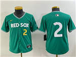 Boston Red Sox #2 Alex Bregman Youth Green 2025 City Connect Limited Jersey