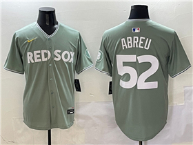 Boston Red Sox #52 Wilyer Abreu Green 2025 City Connect Limited Jersey