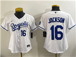 Kansas City Royals #16 Bo Jackson Women's White Limited Jersey