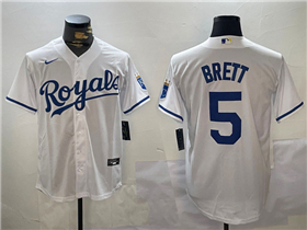 Kansas City Royals #5 George Brett White Limited Jersey
