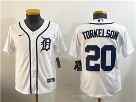 Detroit Tigers #20 Spencer Torkelson Youth White Limited Jersey