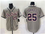 Detroit Tigers #25 Gleyber Torres Gray Limited Jersey