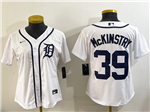Detroit Tigers #39 Zach McKinstry Women's White Limited Jersey