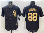 Chicago White Sox #88 Luis Robert Black Gold Jersey