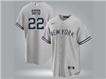 New York Yankees #22 Juan Soto Gray Cool Base Jersey