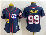 American League #99 Aaron Judge Women's Navy 2025 MLB All-Star Limited Jersey