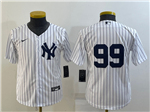 New York Yankees #99 Aaron Judge Youth White without Name Cool Base Jersey