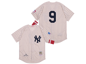 New York Yankees #9 Roger Maris 1961 Cream Throwback Jersey