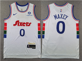 Philadelphia 76ers #0 Tyrese Maxey 2024-25 White City Edition Swingman Jersey