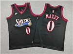 Philadelphia 76ers #0 Tyrese Maxey Youth 2025-26 Black Classic Edition Swingman Jersey