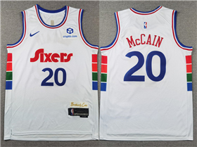 Philadelphia 76ers #20 Jared McCain 2024-25 White City Edition Swingman Jersey