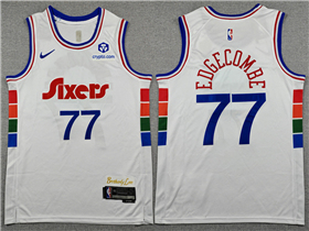 Philadelphia 76ers #77 VJ Edgecombe 2024-25 White City Edition Swingman Jersey