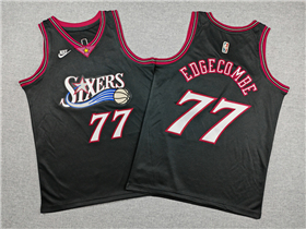 Philadelphia 76ers #77 VJ Edgecombe Youth 2025-26 Black Classic Edition Swingman Jersey